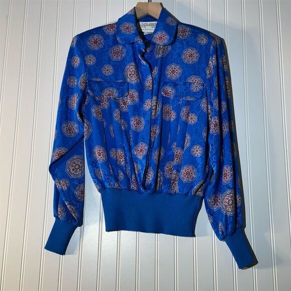VTG Castleberry Blue Two-Piece Set | 70s Preppy, Retro Boho, Statement Fashion - Picture 2 of 11